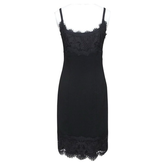 Diane Von Furstenberg Dresses & Skirts - DIANE VON FURSTENBERG Black Dress Lace Spaghetti Strap Knee Length | Size 0